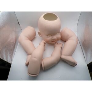 Vintage‎ Ceramic Doll Head Arms Legs Parts for Repair Restoration Crafts